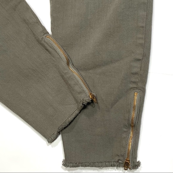 Anthropologie Pistola Mid Rise Skinny Jeans, ankle zip, green, Sz 31 - Picture 7 of 8